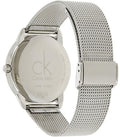 Calvin Klein Minimal Grey Dial Silver Mesh Bracelet Watch for Men - K3M211Y3