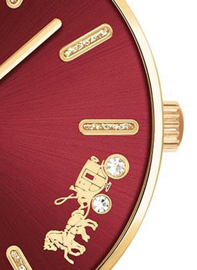Coach Perry Red Dial Red Leather Strap Watch for Women - 14503852