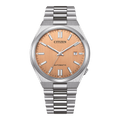 Citizen Tsuyosa Automatic Salmon Orange Dial Silver Steel Strap Watch For Men - NJ0159-86Z
