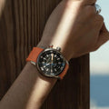 Maurice Lacroix Pontos S Diver Black Dial Orange Rubber Strap Watch For Men - PT6248-SS00L-330-J