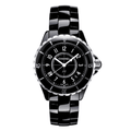 Chanel J12 Quartz Ceramic Black Dial Black Steel Strap Watch for Women - J12 H0682