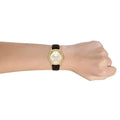 Michael Kors Tibby Multifunction Gold Dial Brown Leather Strap Watch For Women - MK6966