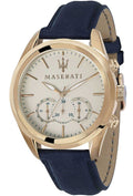 Maserati Traguardo Chronograph Grey Dial Leather Strap Men's Watch - R8871612016