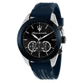 Maserati Traguardo Chronograph Blue Dial Black Silicone Strap Watch For Men - R8871612046