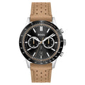 Hugo Boss Allure Black Dial Brown Leather Strap Watch for Men - 1513964
