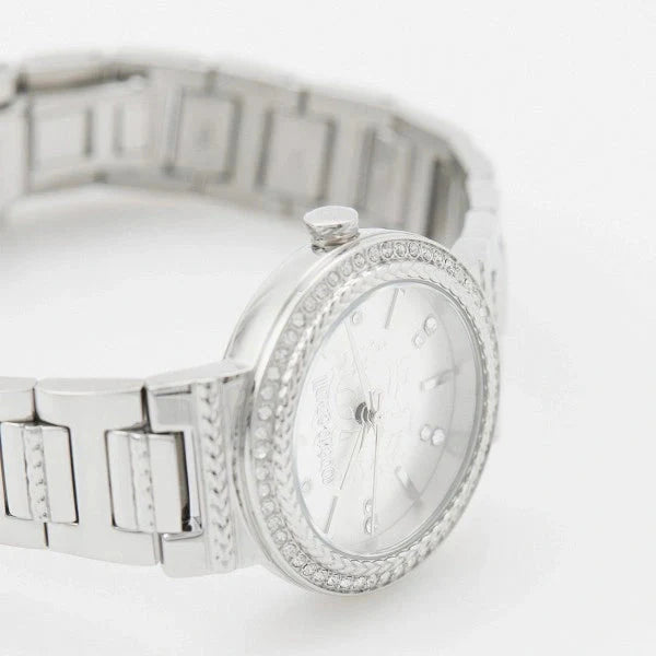 Just Cavalli Donna Glam Silver Dial Silver Steel Strap Watch for Women - RC5L098M0015