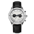 Maserati Circuito Chronograph Analog White Dial Black Leather Strap Watch for Men - R8871627005