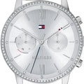 Tommy Hilfiger Blake Diamonds Silver Dial Silver Mesh Bracelet Watch for Women - 1782301