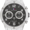 Tommy Hilfiger Blaze Chronograph Black Dial Silver Steel Strap Watch For Men - 1792029