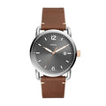Fossil Commuter Grey Dial Brown Leather Strap Watch for Men - FS5417