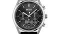 Hugo Boss Champion Black Dial Black Leather Strap Watch for Men - 1513816