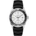 Seiko Shogun Prospex Titanium Divers Automatic White Dial Black Rubber Strap Watch For Men - SPB191J1