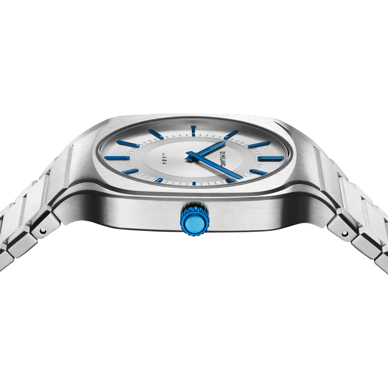 D1 Milano Square Silver Dial Silver Steel Strap Watch for Men - D1-SQBJ01