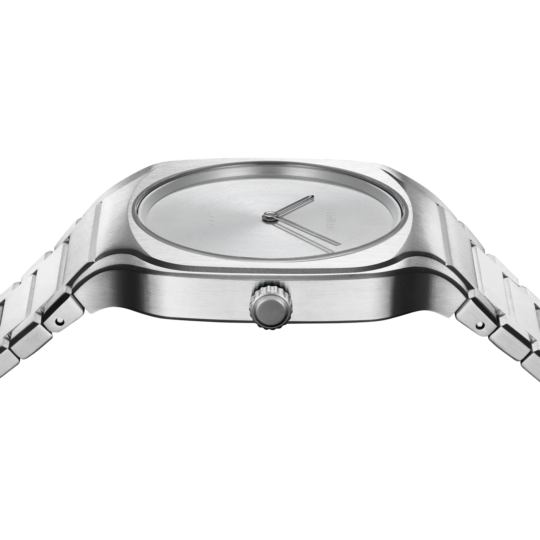 D1 Milano Square Silver Dial Silver Steel Strap Watch for Men - D1-SQBJ10