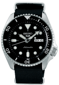 Seiko 5 Sports SKX Automatic Black Dial Black NATO Strap Watch For Men - SRPD55K3