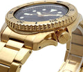 Seiko 5 Sports Automatic Black Dial Gold Steel Strap Watch For Men - SRPK18