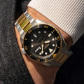 Seiko 5 Sports Automatic Special Creation Black Dial Two Tone Steel Strap Watch For Men - SRPK22