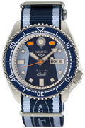 Seiko 5 Sports Honda Super Cub Limited Edition Blue Dial Two Tone NATO Strap Watch For Men - SRPK37K1