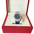 Salvatore Ferragamo F-80 Blue Dial Blue Rubber Strap Watch For Men - SFHY01122