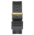 Guess Poseidon Chronograph Black Dial Black Silicone Strap Watch For Men - GW0425G1