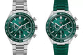 Tag Heuer Carrera Chronograph 44mm Green Dial Silver Steel Strap Watch for Men - CBN2A1N.BA0643