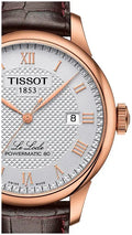 Tissot Le Locle Powermatic 80 Silver Dial Brown Leather Strap Watch For Men - T006.407.36.033.00