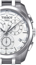 Tissot Couturier Chronograph White Dial Silver Steel Strap Watch For Men - T035.617.11.031.00