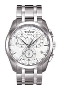 Tissot T Classic Couturier Chronograph White Dial Silver Steel Strap Watch For Men - T101.617.11.031.00