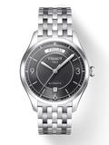 Tissot T Classic T One Automatic Black Dial Silver Steel Strap Watch For Men - T038.430.11.057.00