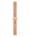 Tissot T Lady Lovely Silver Dial Rose Gold Steel Strap Watch For Women - T058.009.33.031.01
