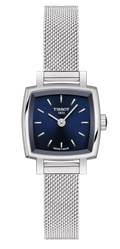 Tissot Lovely Square Blue Dial Silver Mesh Bracelet Watch For Women - T058.109.11.041.00