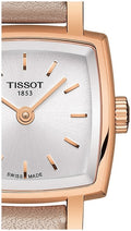 Tissot T Lady Lovely Square White Dial Pink Leather Strap Watch For Women - T058.109.36.031.00
