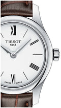 Tissot Tradition 5.5 Lady Silver Dial Brown Leather Strap Watch for Women - T063.009.16.018.00