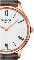 Tissot Tradition 5.5 White Dial Brown Leather Strap Watch for Men - T063.409.36.018.00