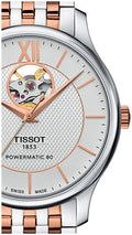 Tissot Tradition Powermatic 80 Open Heart Silver Dial Two Tone Steel Strap Watch For Men - T063.907.22.038.01