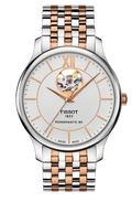 Tissot Tradition Powermatic 80 Open Heart Silver Dial Two Tone Steel Strap Watch For Men - T063.907.22.038.01