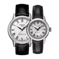 Tissot Carson Powermatic 80 White Dial Black Leather Strap Watch For Men - T085.407.16.013.00