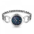 Tissot T Lady Flamingo Mother of Pearl Blue Dial Silver Steel Strap Watch for Women - T094.210.11.126.00