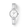 Tissot T Lady Flamingo White Dial White Leather Strap Watch For Women - T094.210.16.011.00