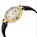 Tissot Flamingo Mother of Pearl White Dial Black Leather Strap Watch For Women - T094.210.26.111.00