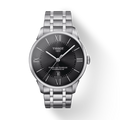 Tissot Chemin Des Tourelles Powermatic 80 Black Dial Silver Steel Strap Watch For Men - T099.407.11.058.00