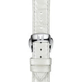 Tissot Chemin Des Tourelles Powermatic 80 Lady White Dial White Leather Strap Watch For Women - T099.207.16.116.00