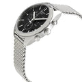 Tissot PR 100 Chronograph Black Dial Silver Mesh Bracelet Watch For Men - T101.417.11.051.01