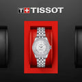 Tissot Ballade Powermatic 80 Automatic Mother of Pearl Dial Silver Steel Strap Watch For Women - T108.208.11.117.00