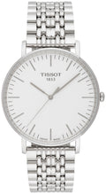 Tissot T Classic Everytime Large White Dial Silver Steel Strap Watch for Men - T109.610.11.031.00