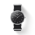 Tissot Everytime Medium Black Dial Black NATO Strap Watch For Men - T109.410.17.077.00