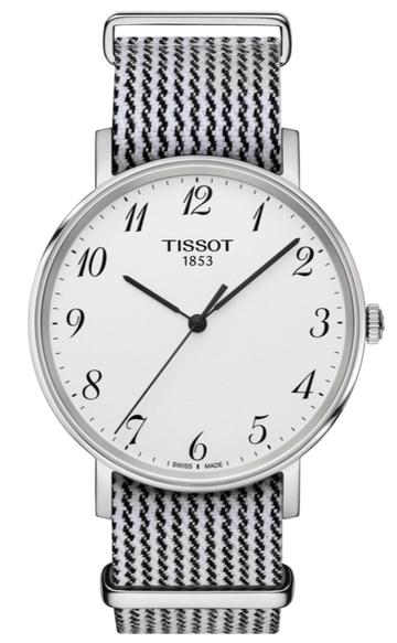 Tissot T Classic Everytime Medium White Dial Two Tone NATO Strap Watch for Women - T109.410.18.032.00