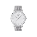 Tissot T Classic Everytime Large White Dial Silver Steel Strap Watch for Men - T109.610.11.031.00