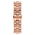 Tissot T Wave Black Dial Rose Gold Steel Strap Watch For Women - T112.210.33.051.00