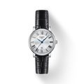 Tissot Carson Premium Lady Silver Dial Black Leather Strap Watch For Women - T122.210.16.033.00